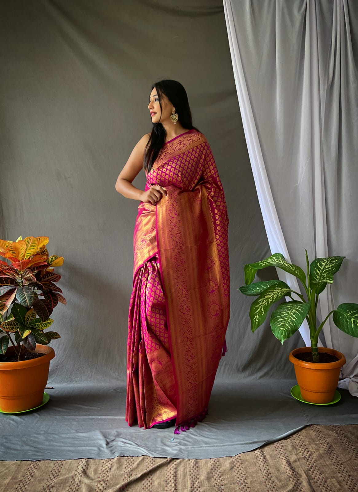 HANDLOOM PURPLE COLOR PURE KANJEEVARAM SILK SAREE
