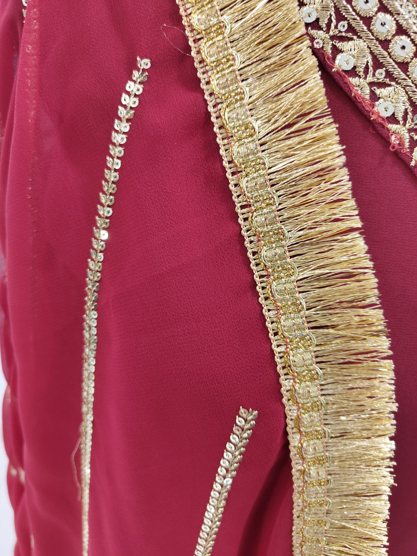 MAROON COLOR DESIGNER SPARKLING FULLY STITCHED ANARKALI GOWN WITH DUPATTA