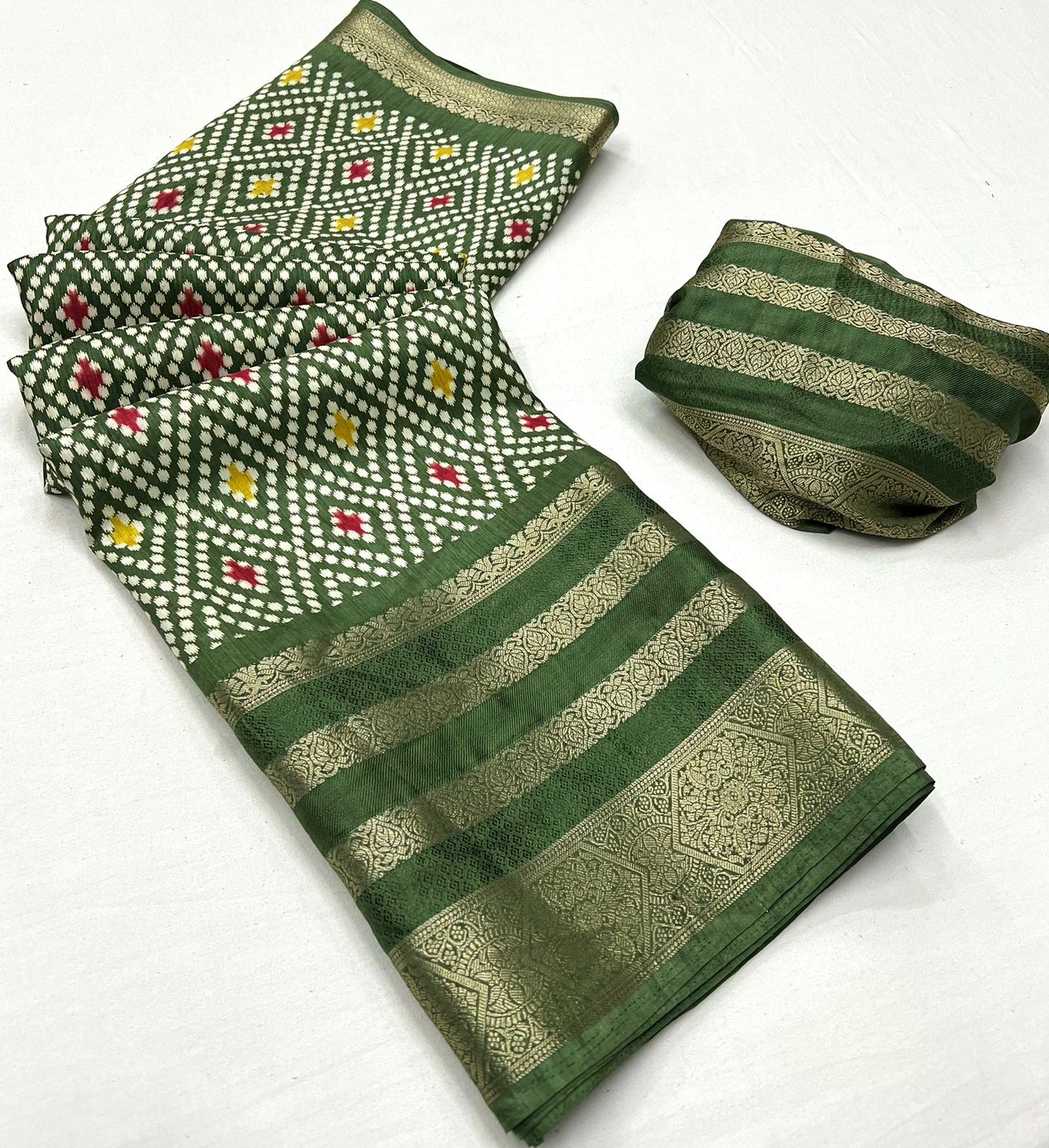BLACK COLOR MULTIPLE JACQUARD WEAVING BORDER SOFT DOLA SILK SAREES