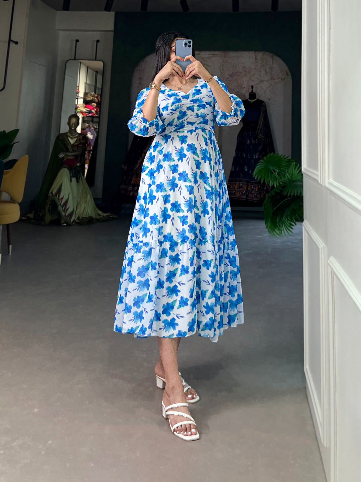 NEW FORAL PRINT FROCK