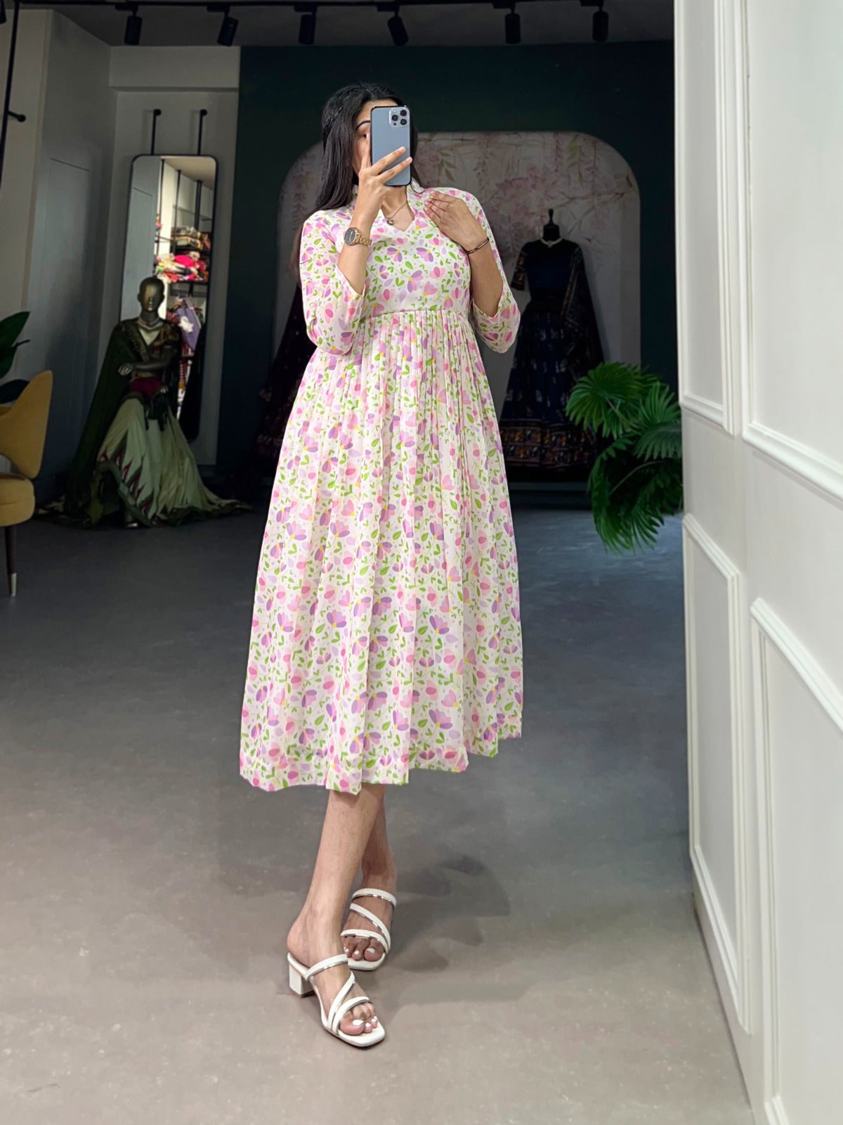 NEW FORAL PRINT FROCK