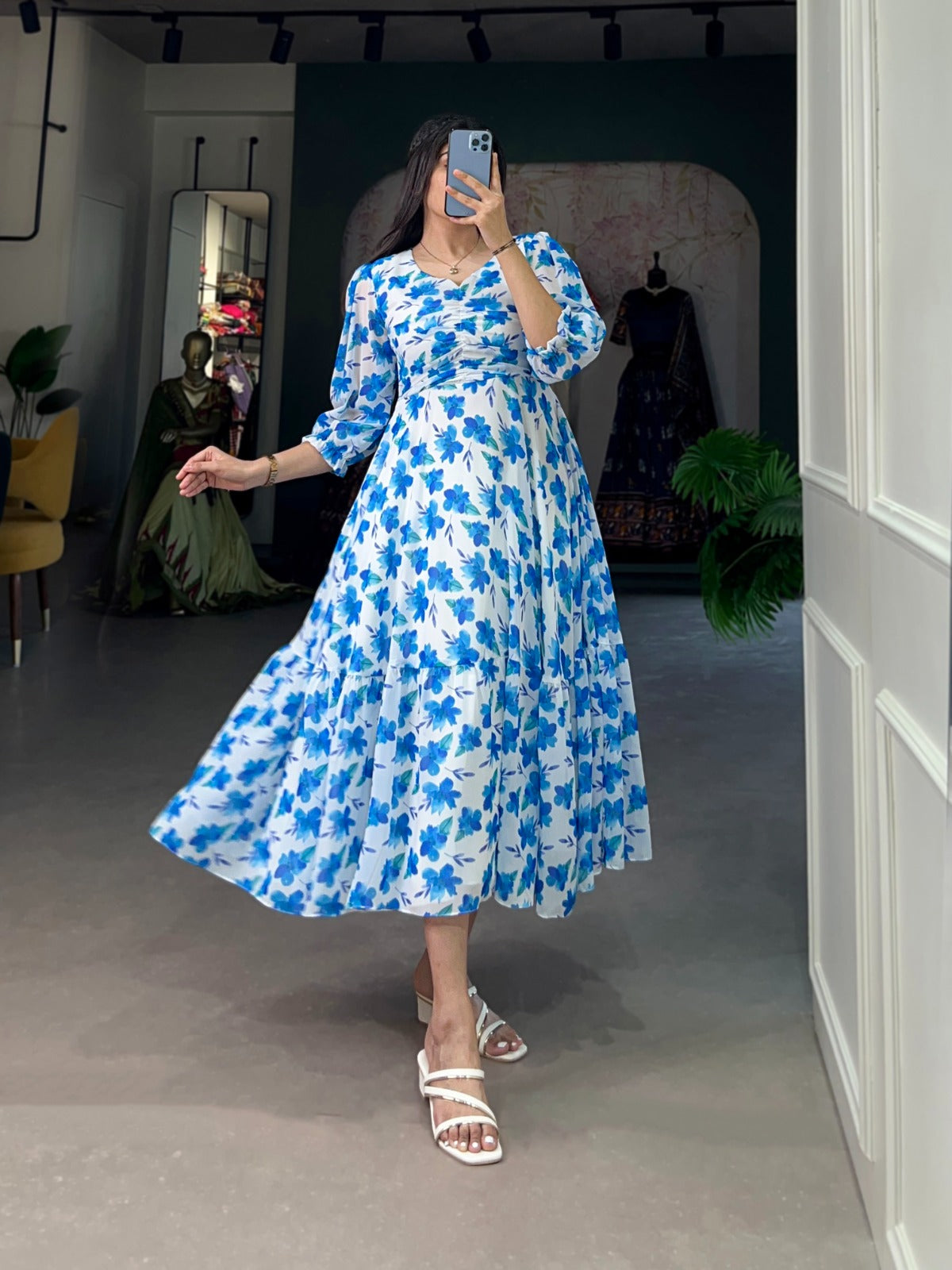 NEW FORAL PRINT FROCK