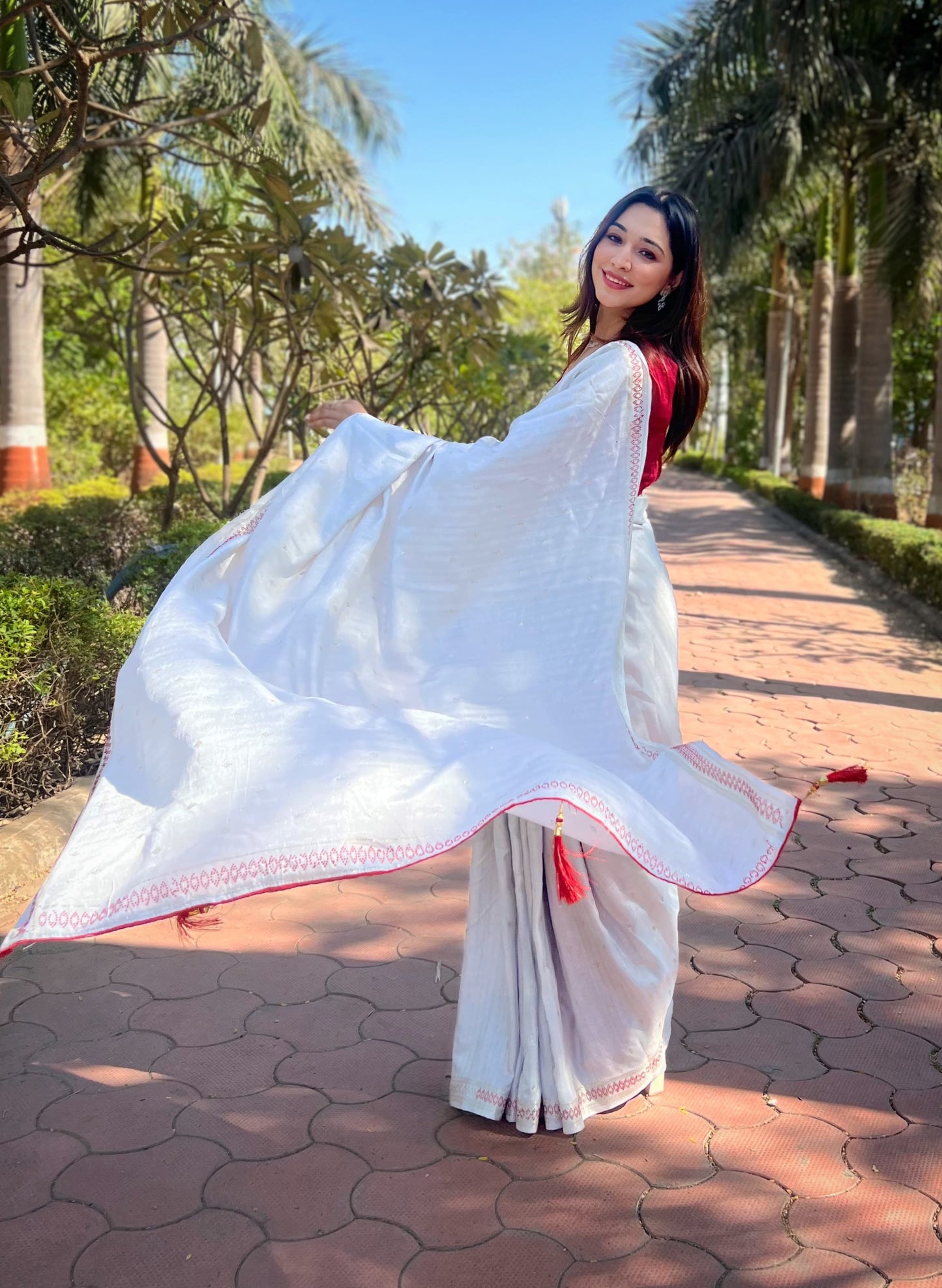 PISTA COLOR MANIPURI SILK WITH SOROSHKI DIAMOND WORK SAREE