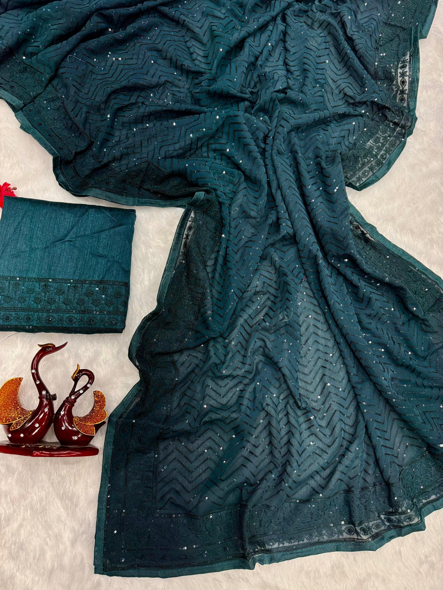 WINE COLOR CELEBRITY STYLEHEAVY GEORGETTE SAREE