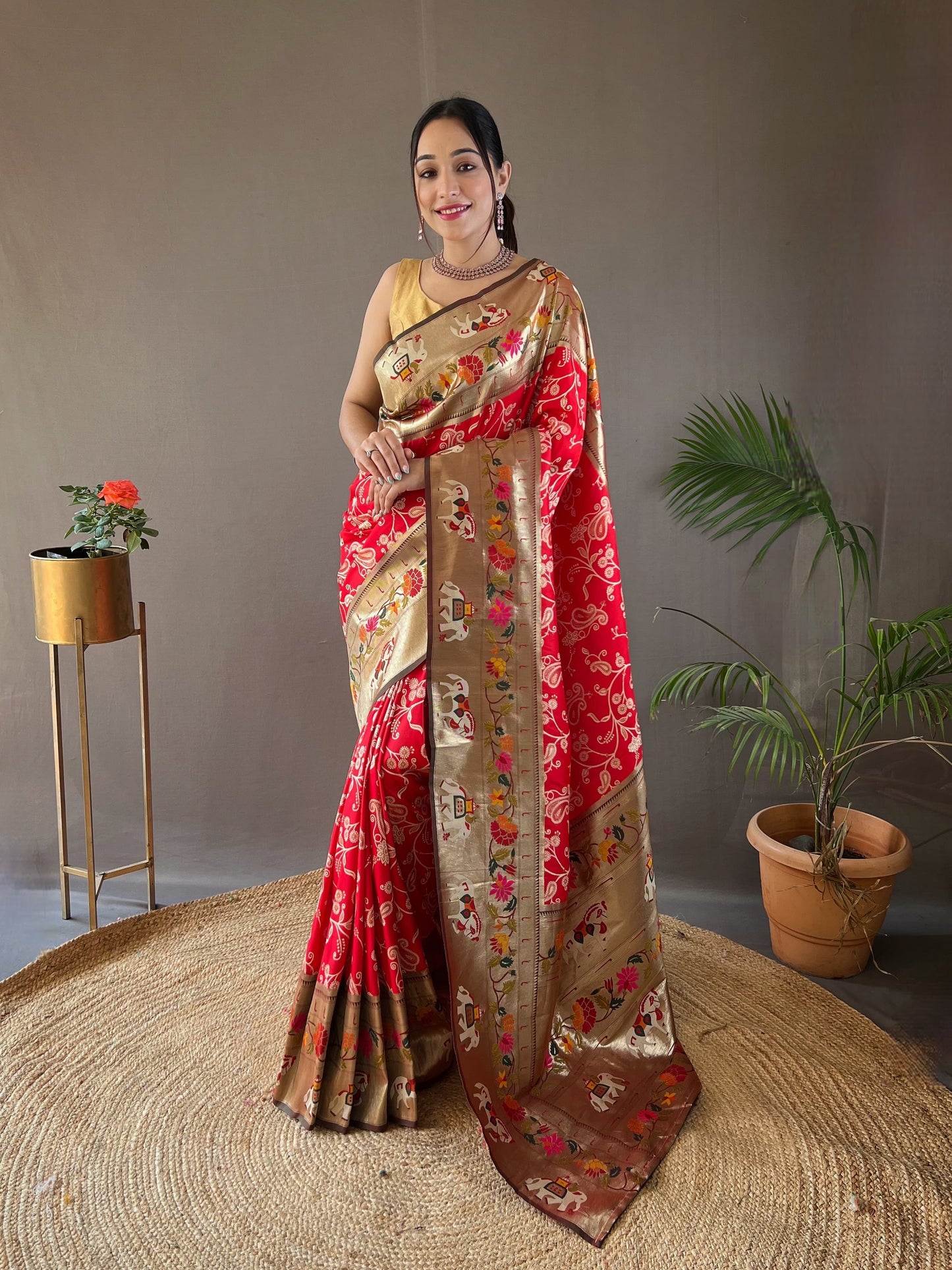 CYAN BLUE COLOR LAKHNOWI WEAVING WITH PATOLA FUSION SAREE