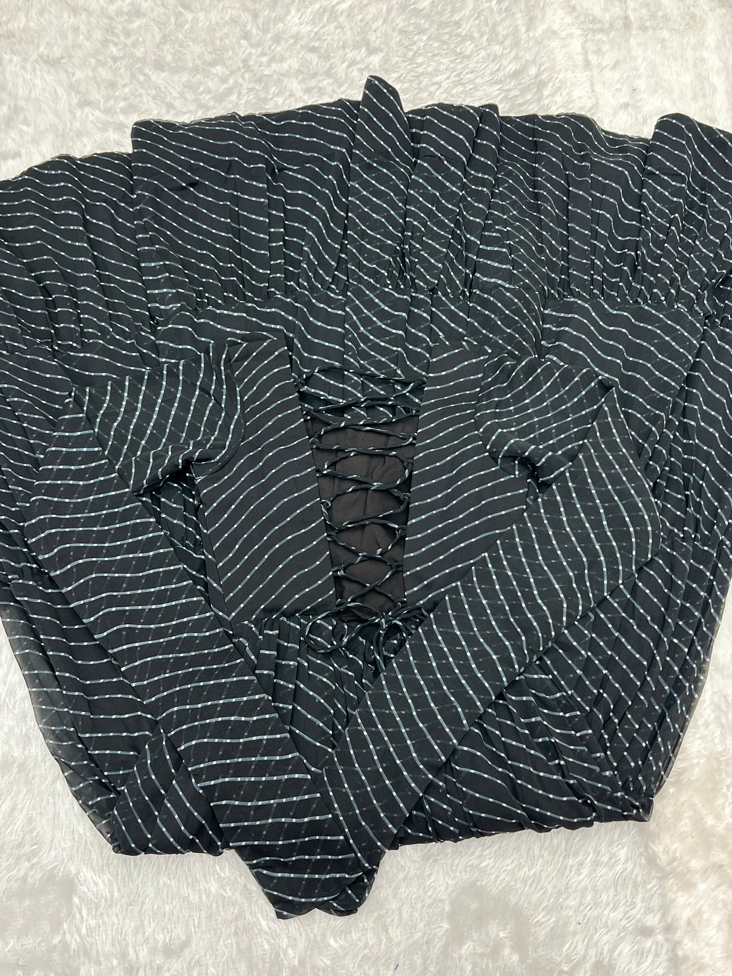 BLACK KATCHI PATCHWORK ANARKALI