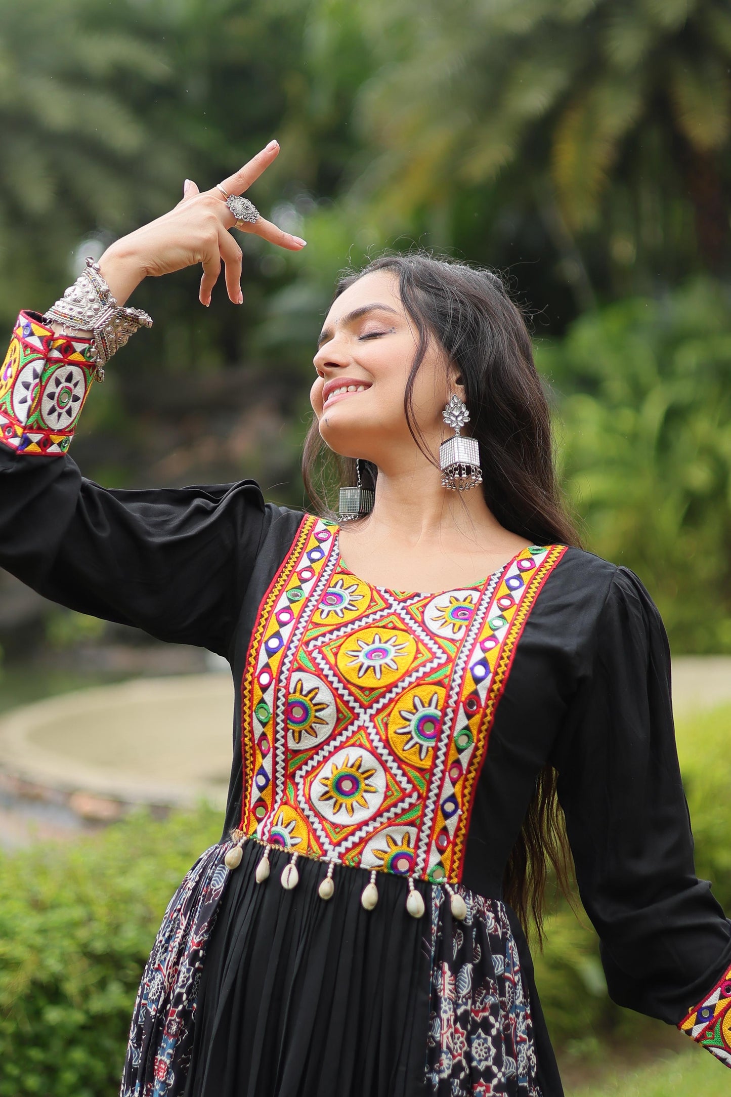 KATCHI BLACK GOWN ANARKALI
