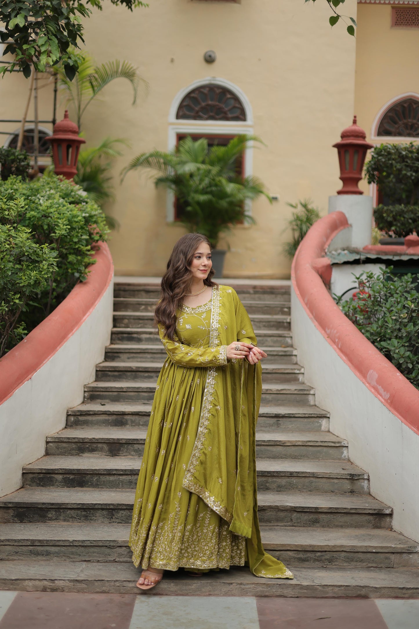Chinon Rich Sequins Embroidered Work Sharara Suit