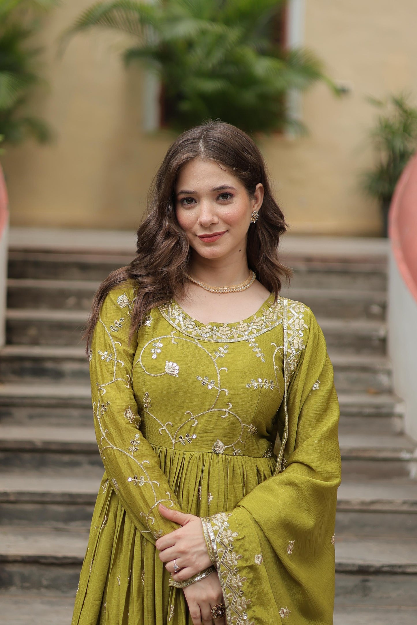 Chinon Rich Sequins Embroidered Work Sharara Suit
