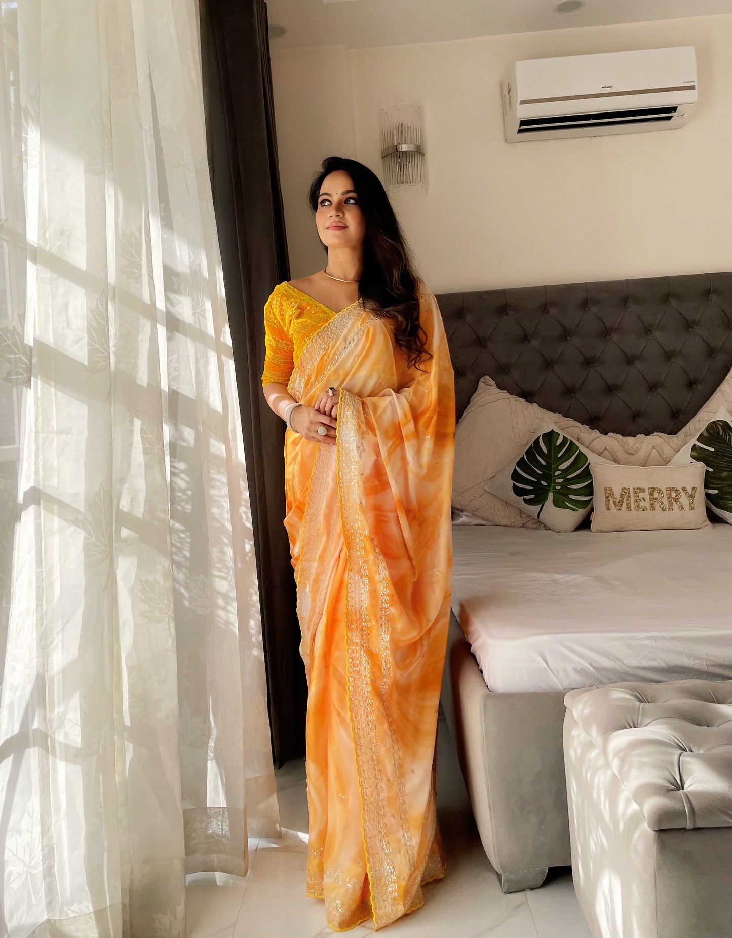 Pure Soft Rangoli Silk With Prism Print Saree