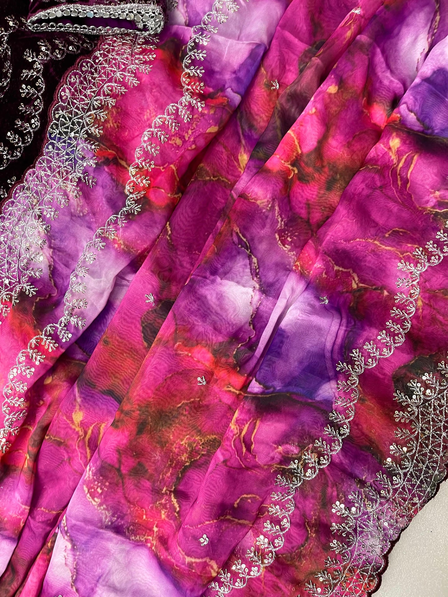 Pure Soft Rangoli Silk With Prism prints Saree