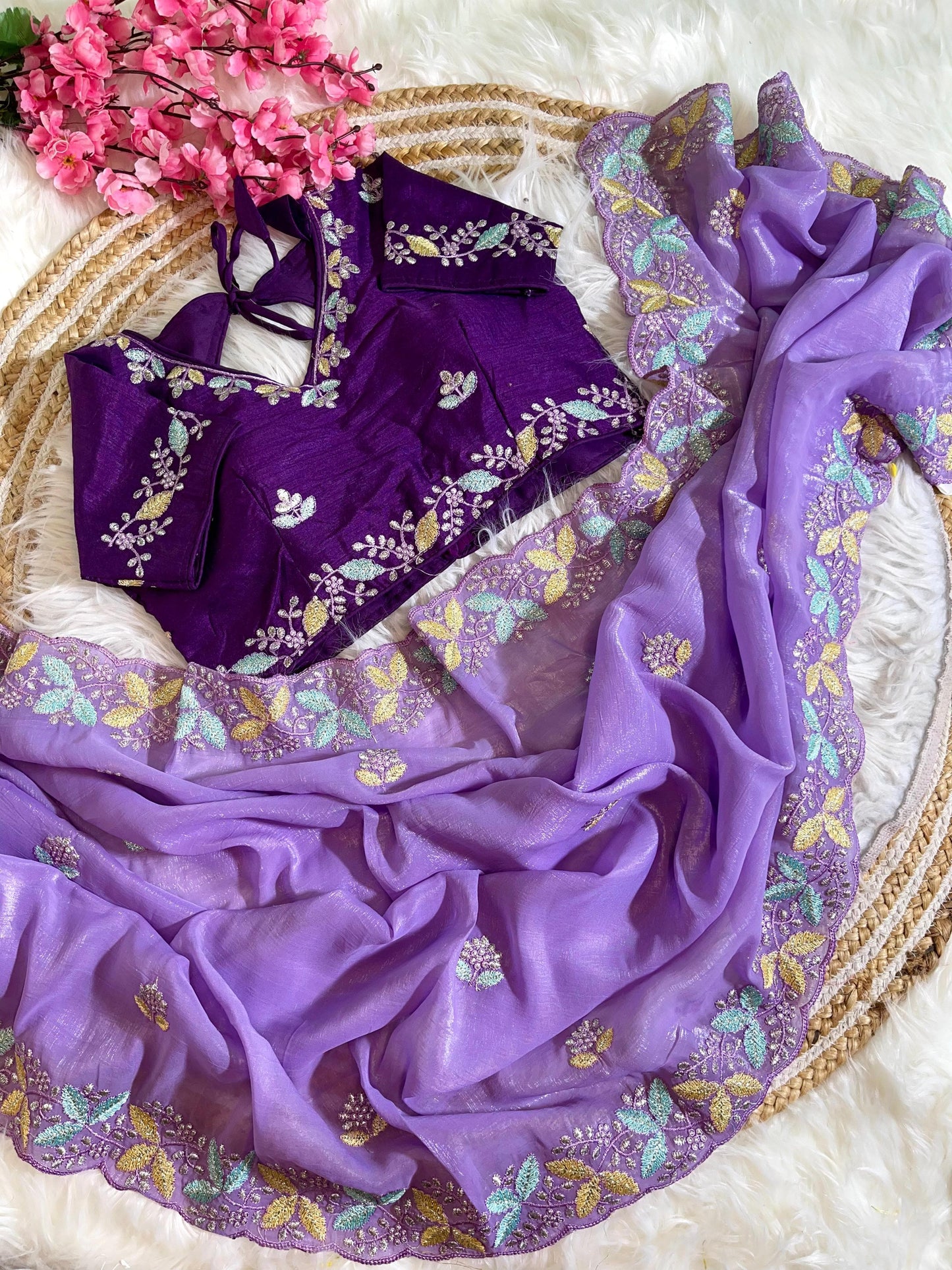 Beautiful Soft Crunchy Silk with Shining Saree