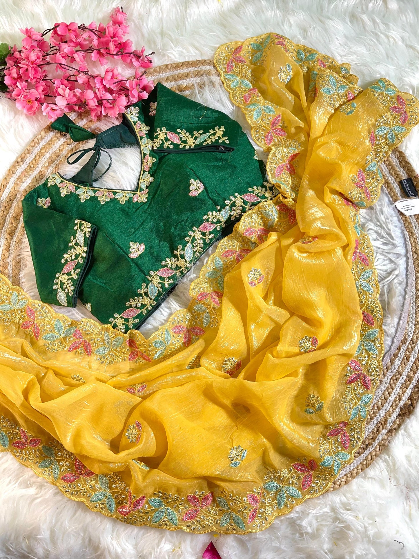 Beautiful Soft Crunchy Silk with Shining Saree