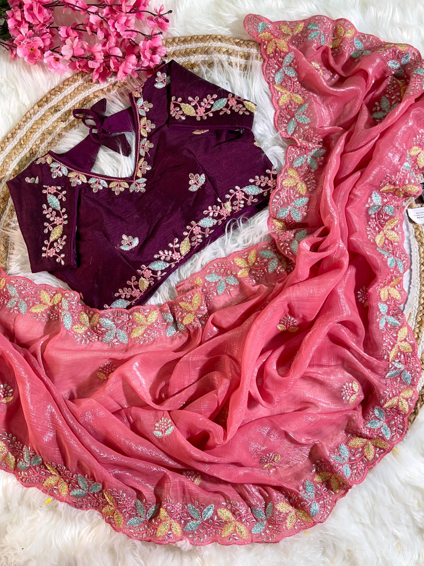 Beautiful Soft Crunchy Silk with Shining Saree