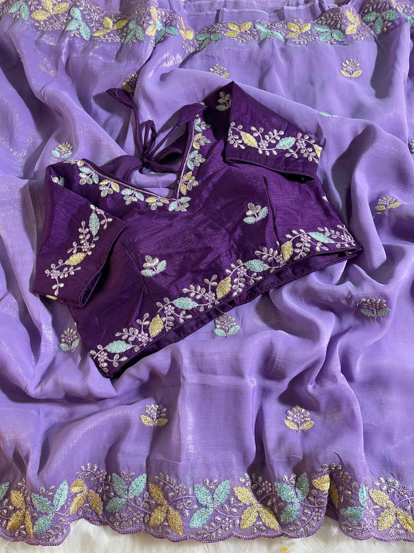 Beautiful Soft Crunchy Silk with Shining Saree