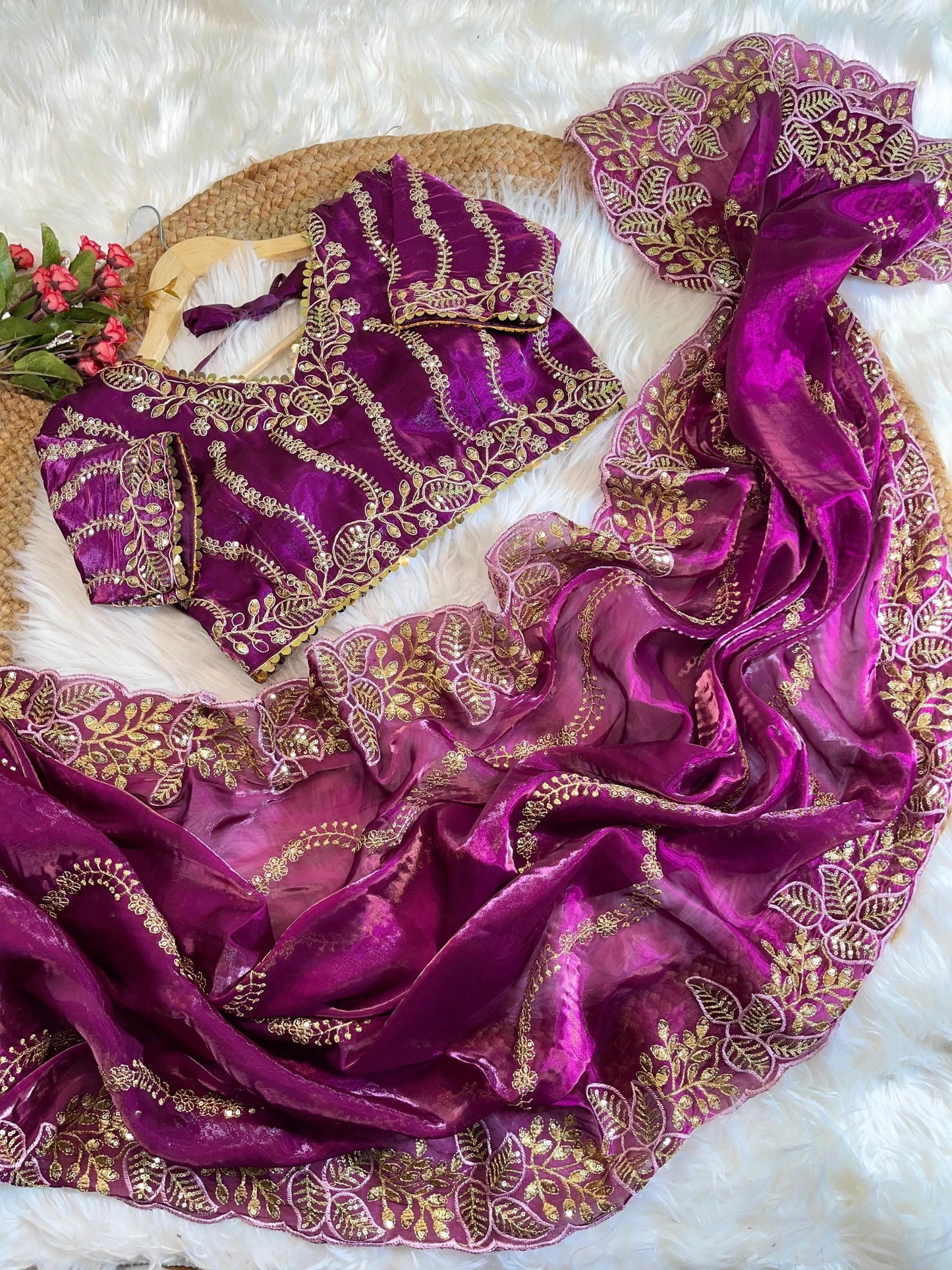 Pure Zimmy Choo Silk With Embroidery Work Saree
