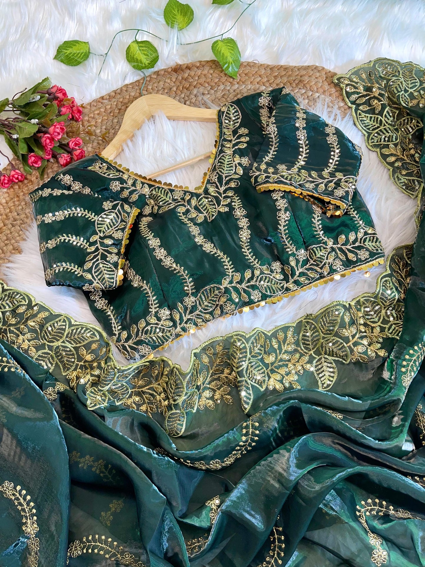 Pure Zimmy Choo Silk With Embroidery Work Saree