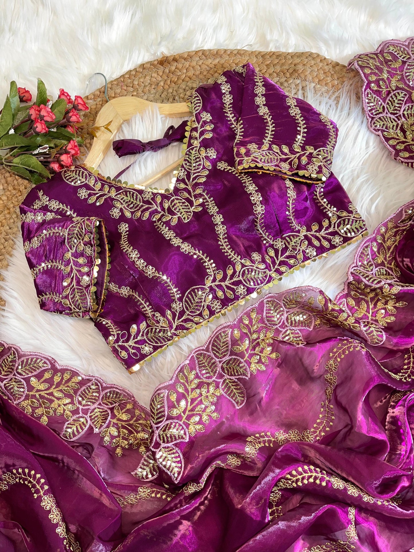 Pure Zimmy Choo Silk With Embroidery Work Saree