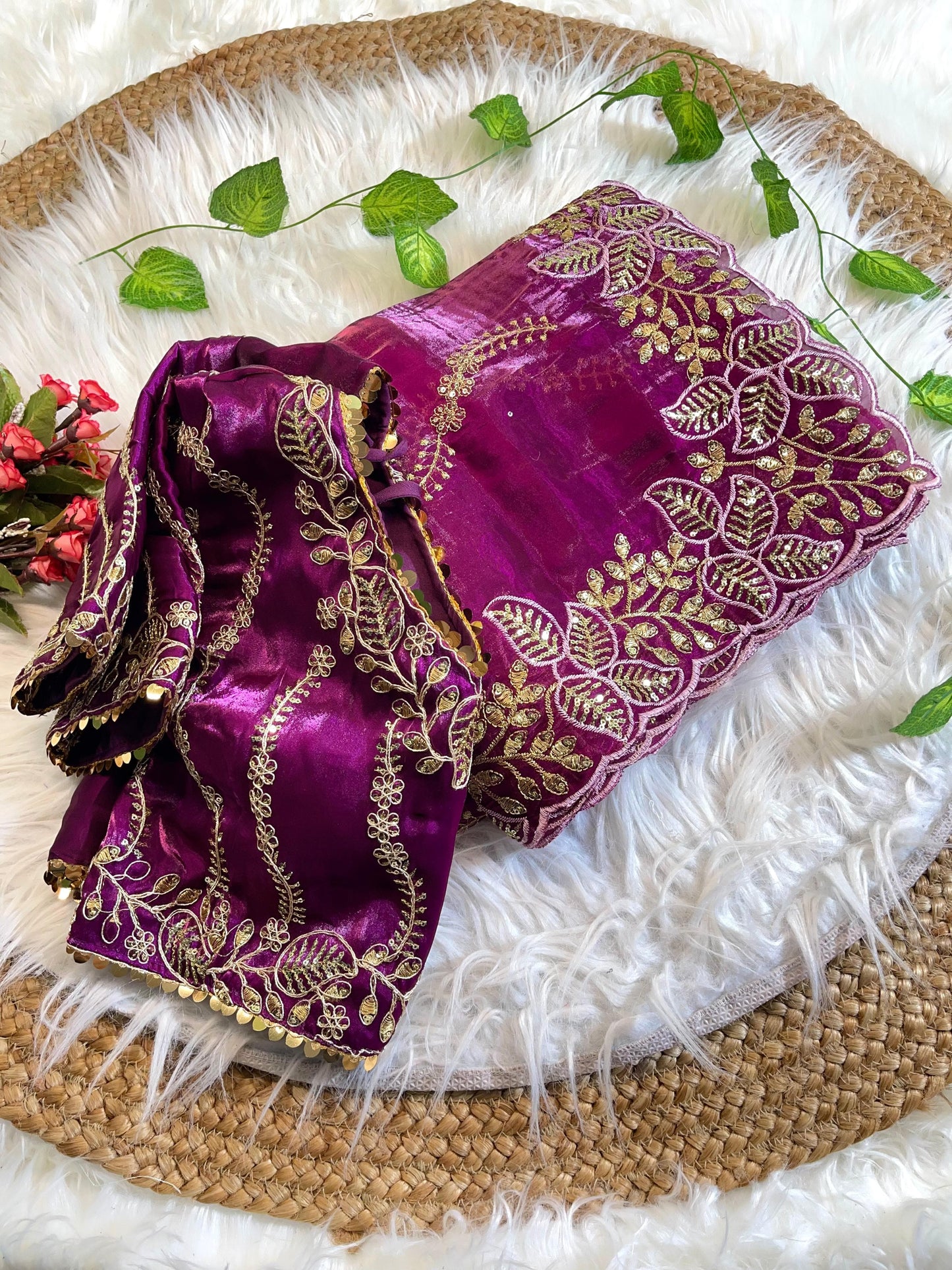 Pure Zimmy Choo Silk With Embroidery Work Saree