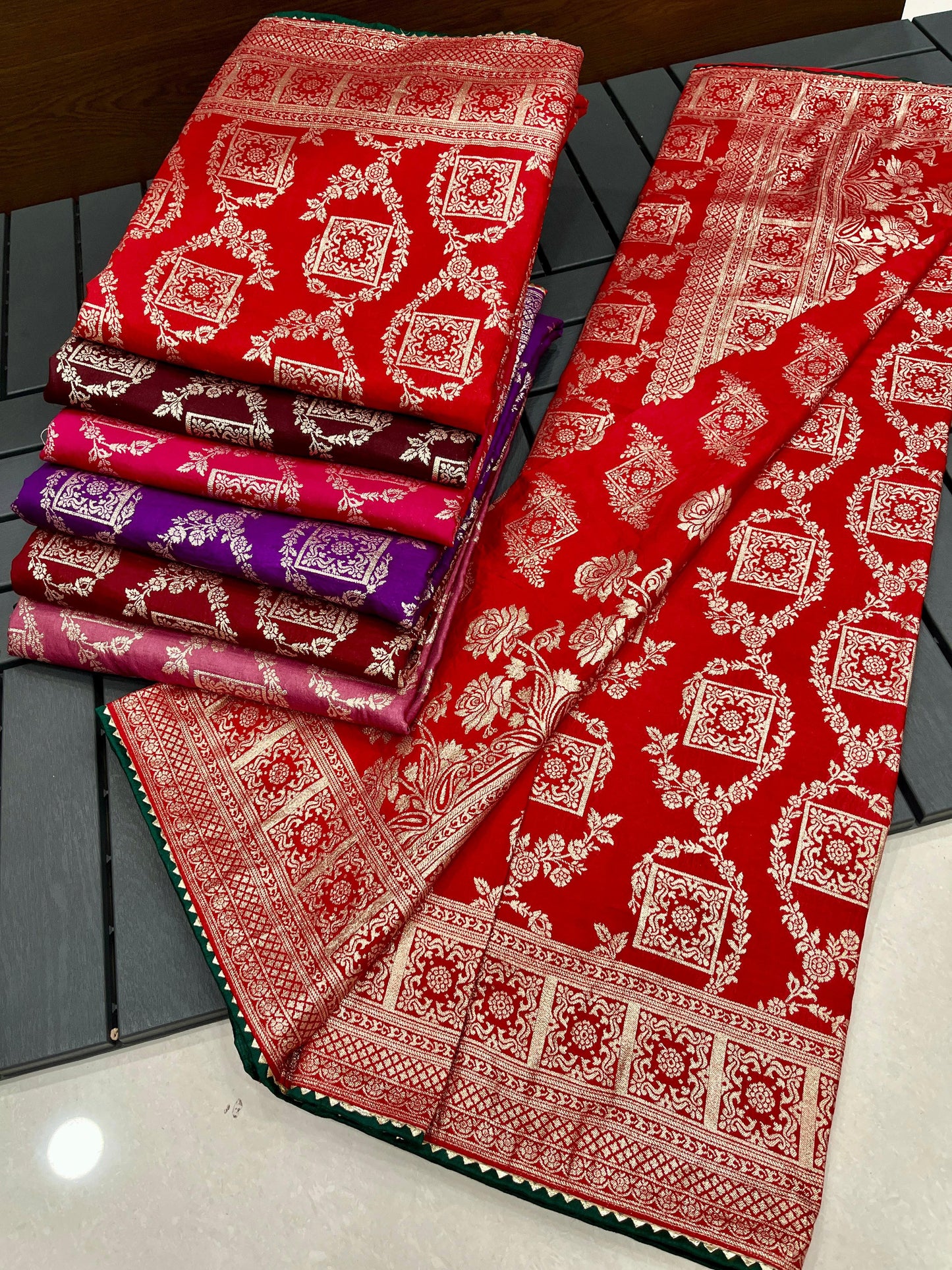 Pure Soft Kolkata Ajrakh Viscose Patola Silk Saree