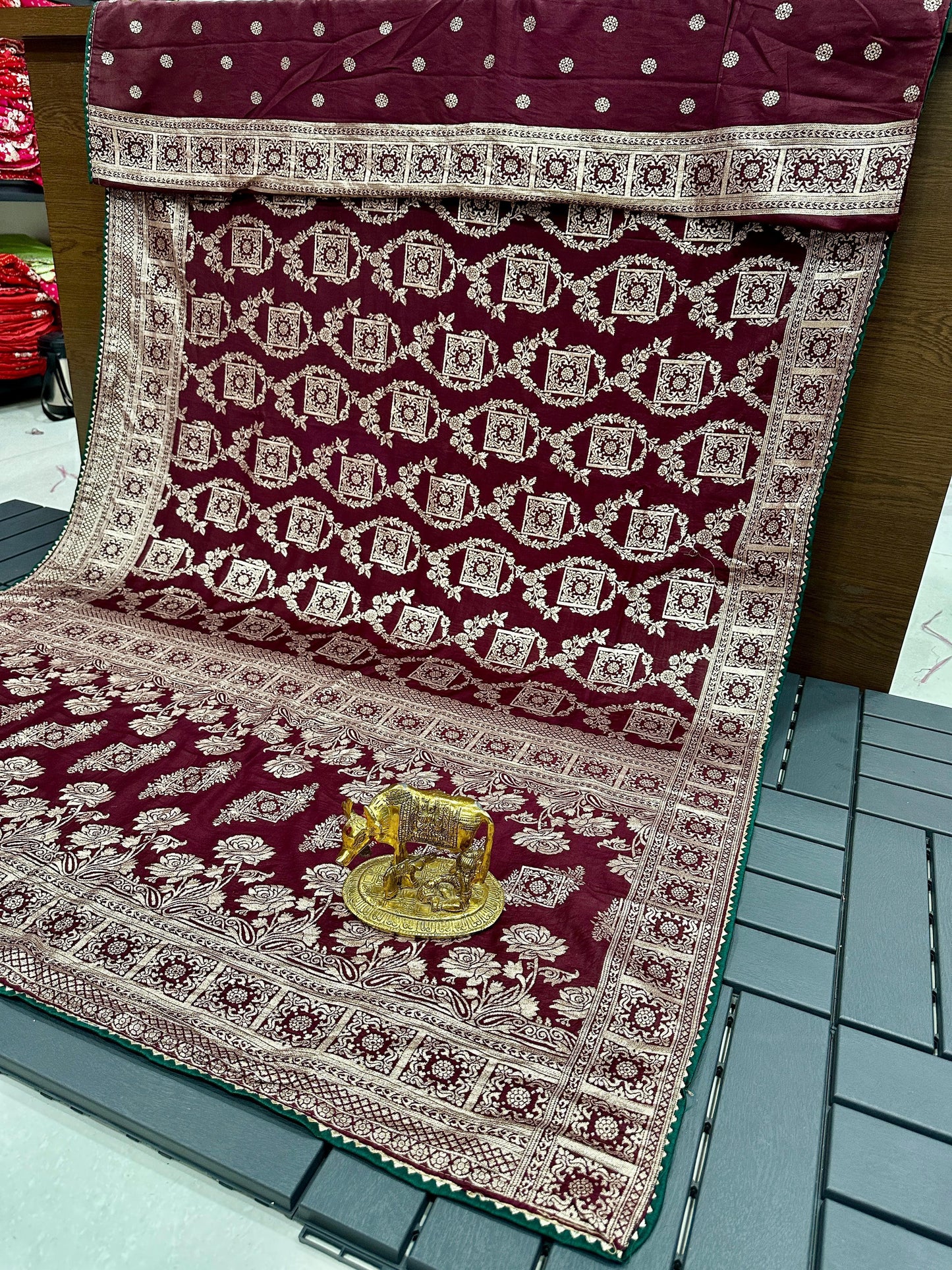 Pure Soft Kolkata Ajrakh Viscose Patola Silk Saree