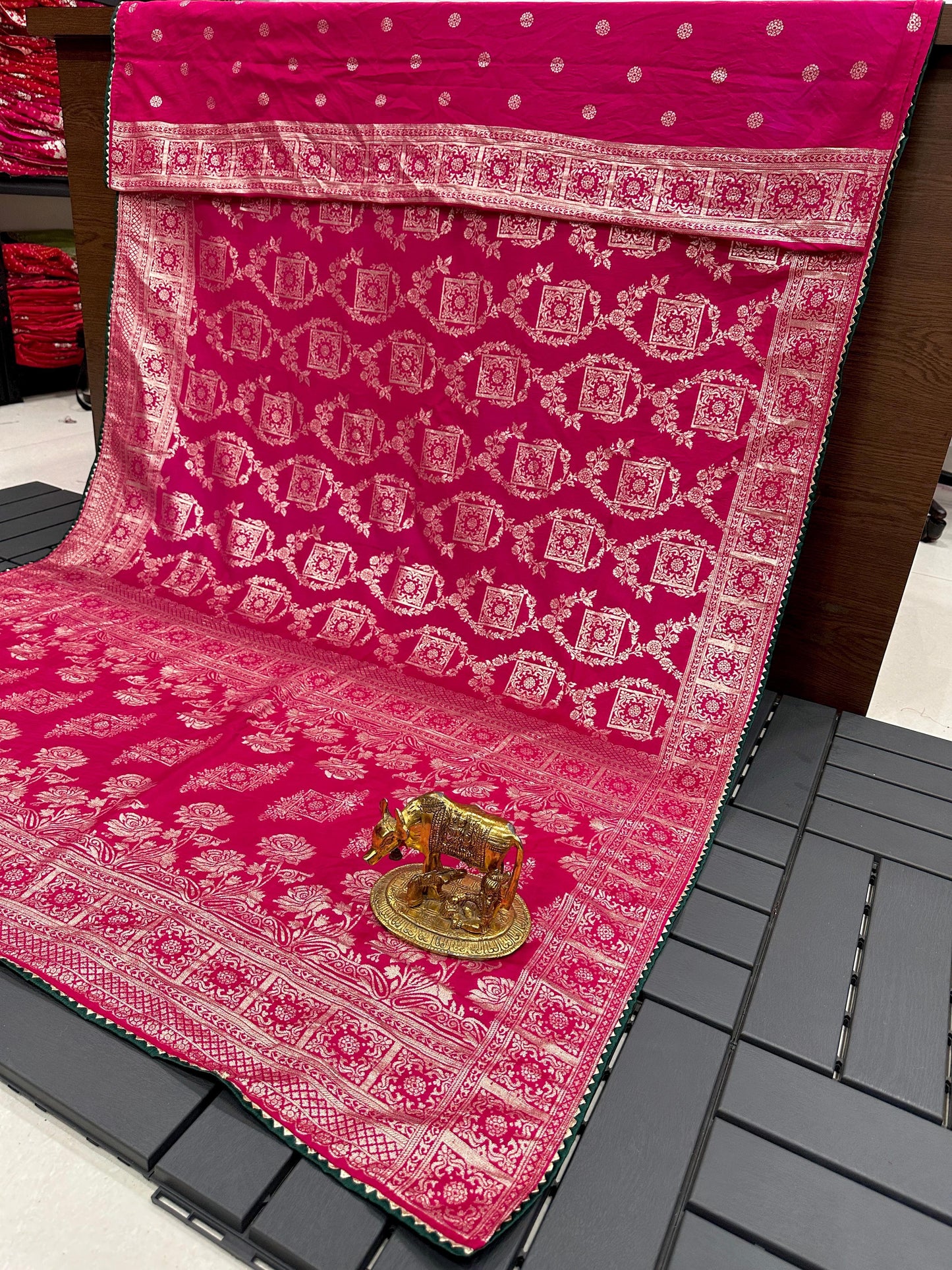 Pure Soft Kolkata Ajrakh Viscose Patola Silk Saree