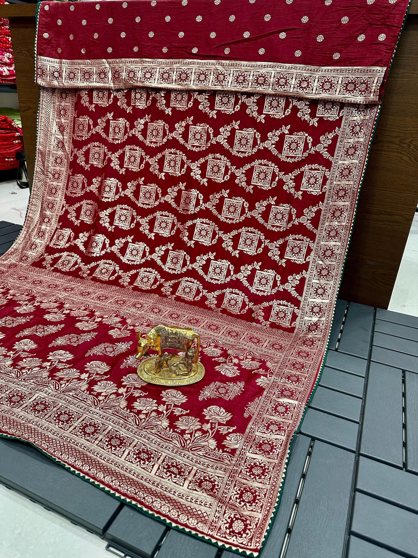 Pure Soft Kolkata Ajrakh Viscose Patola Silk Saree