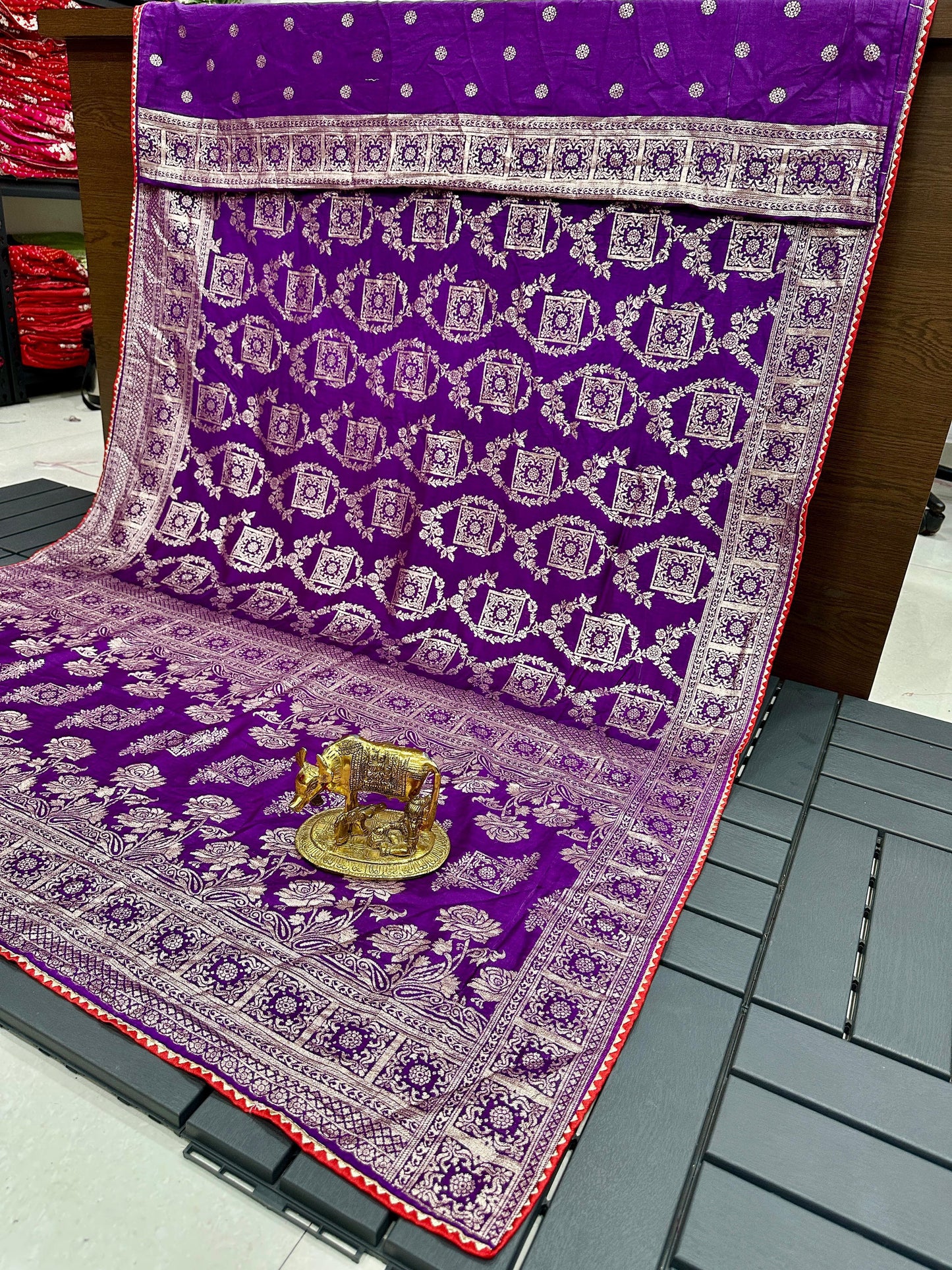 Pure Soft Kolkata Ajrakh Viscose Patola Silk Saree