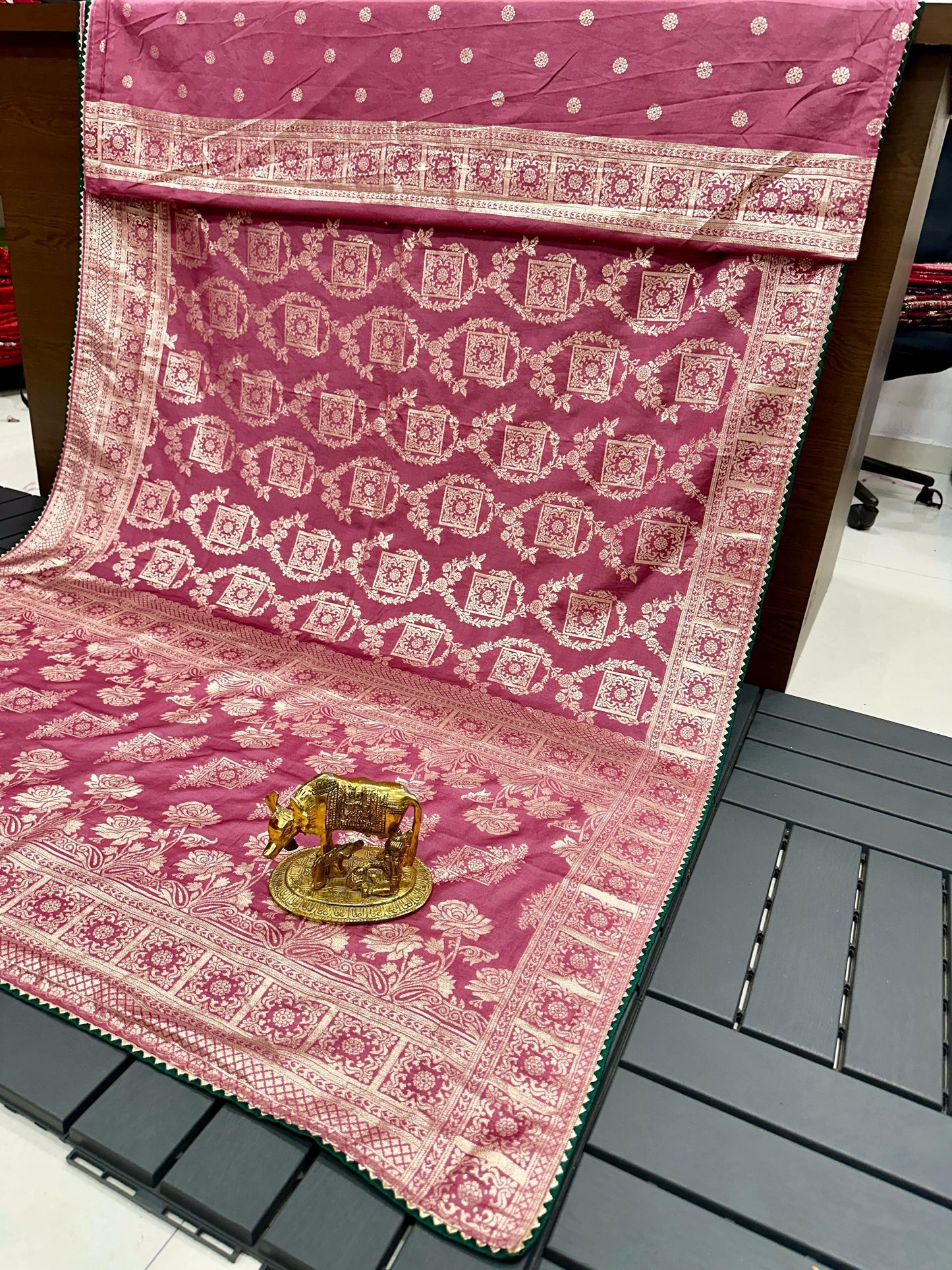 Pure Soft Kolkata Ajrakh Viscose Patola Silk Saree