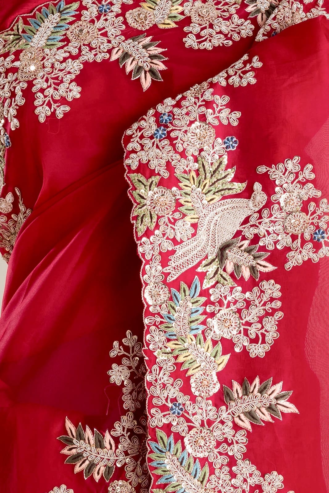 Soft Jimmy Cho Coding & Sequins Work Saree