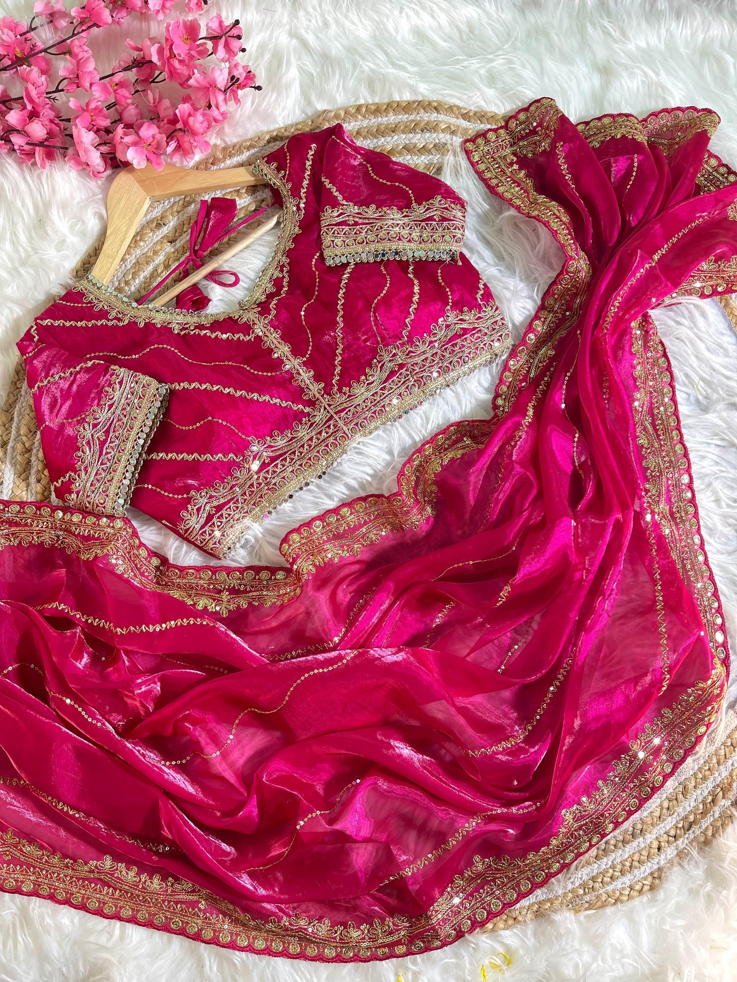 Soft Zimmy Choo Silk With Heavy Border Saree