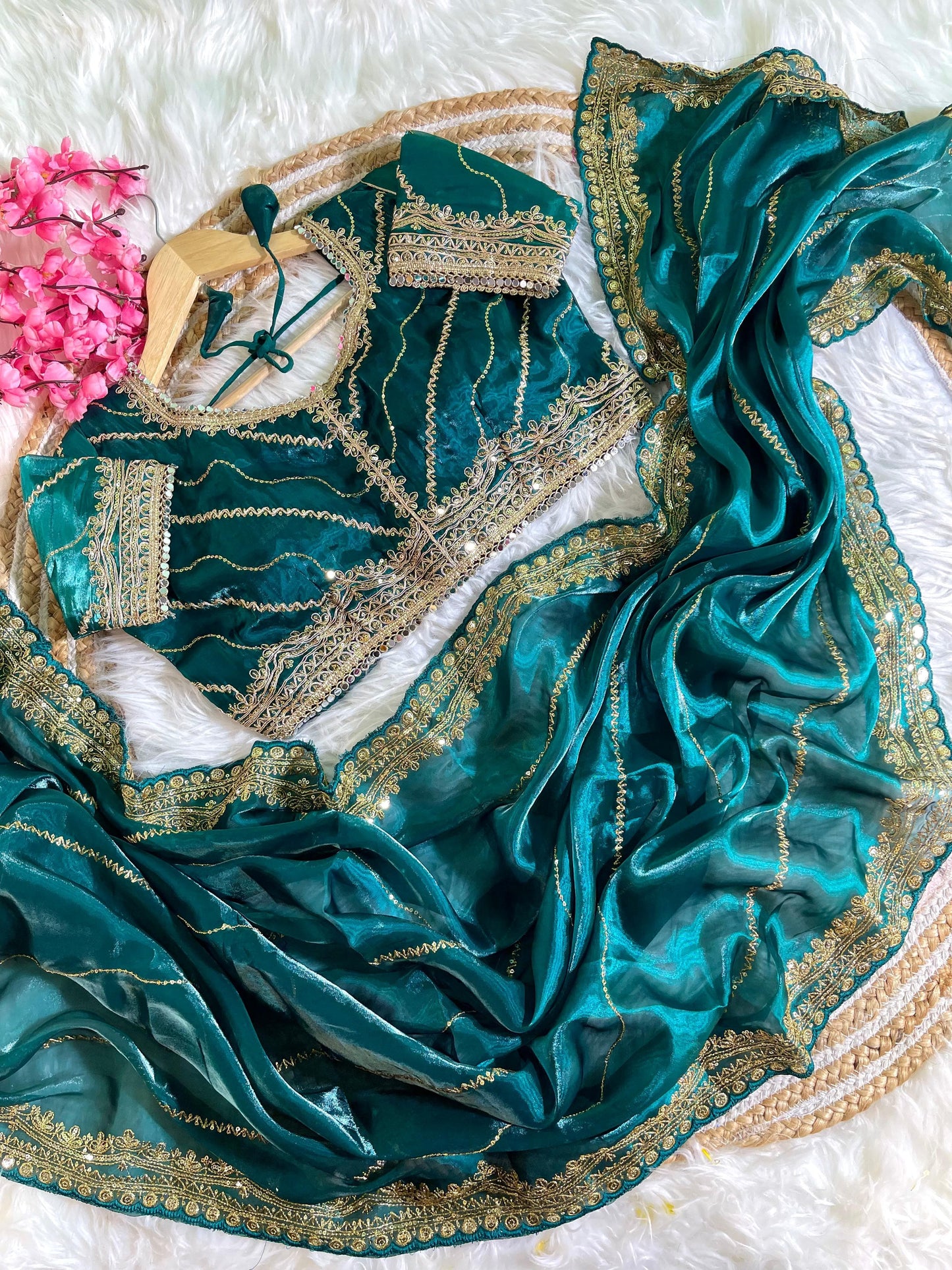 Soft Zimmy Choo Silk With Heavy Border Saree