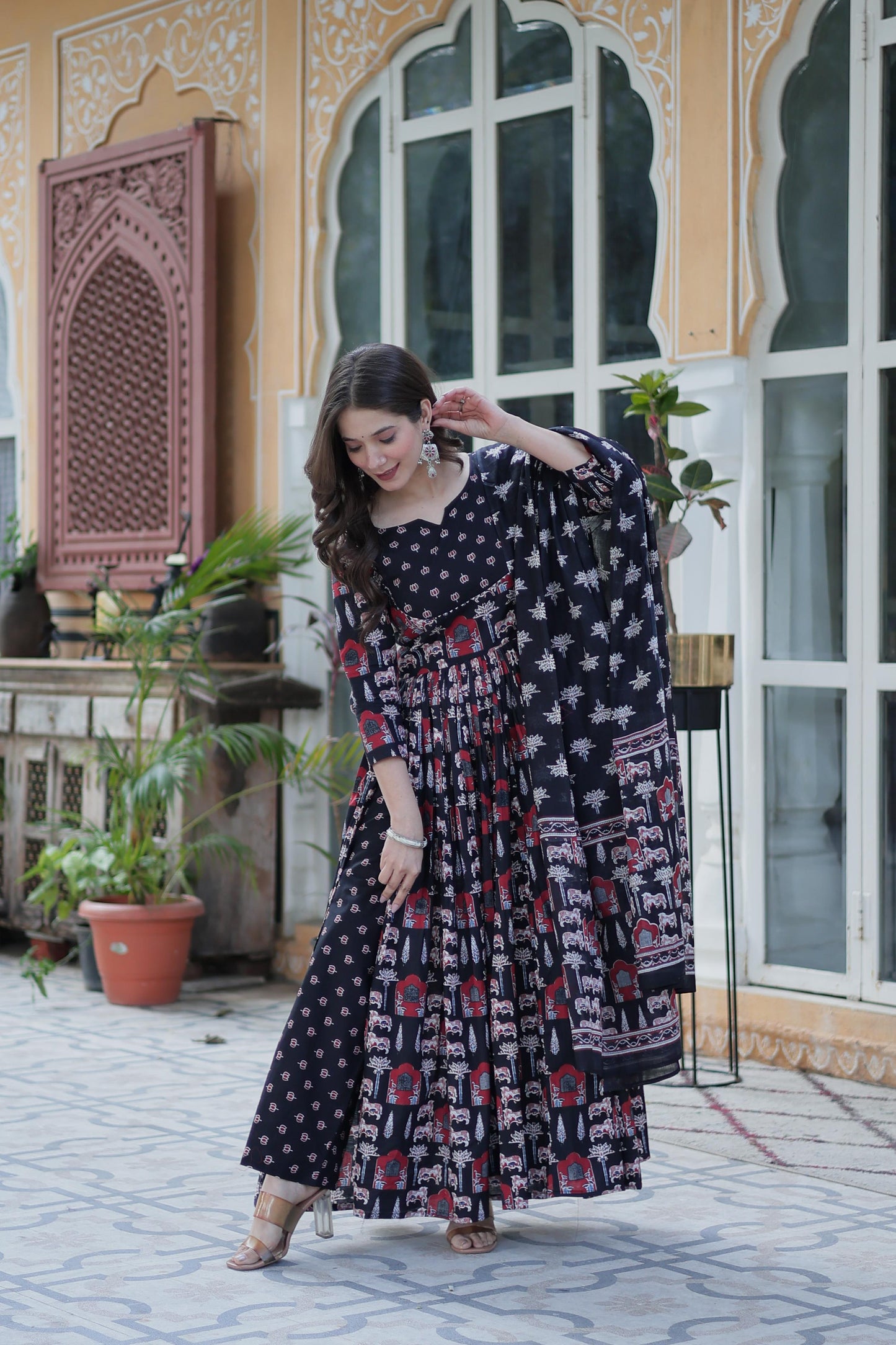 Pure Cotton 3pc Kurta Set