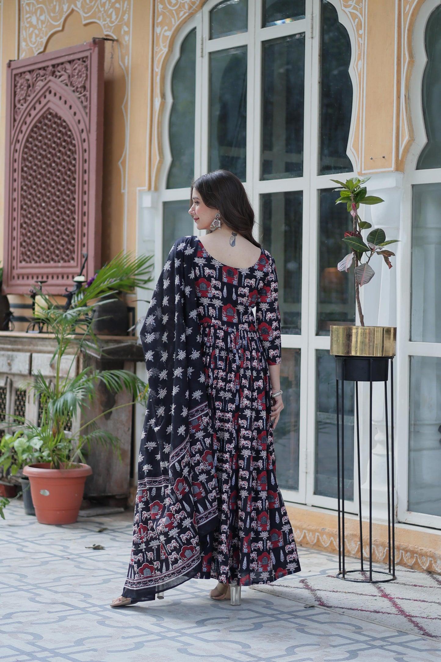 Pure Cotton 3pc Kurta Set