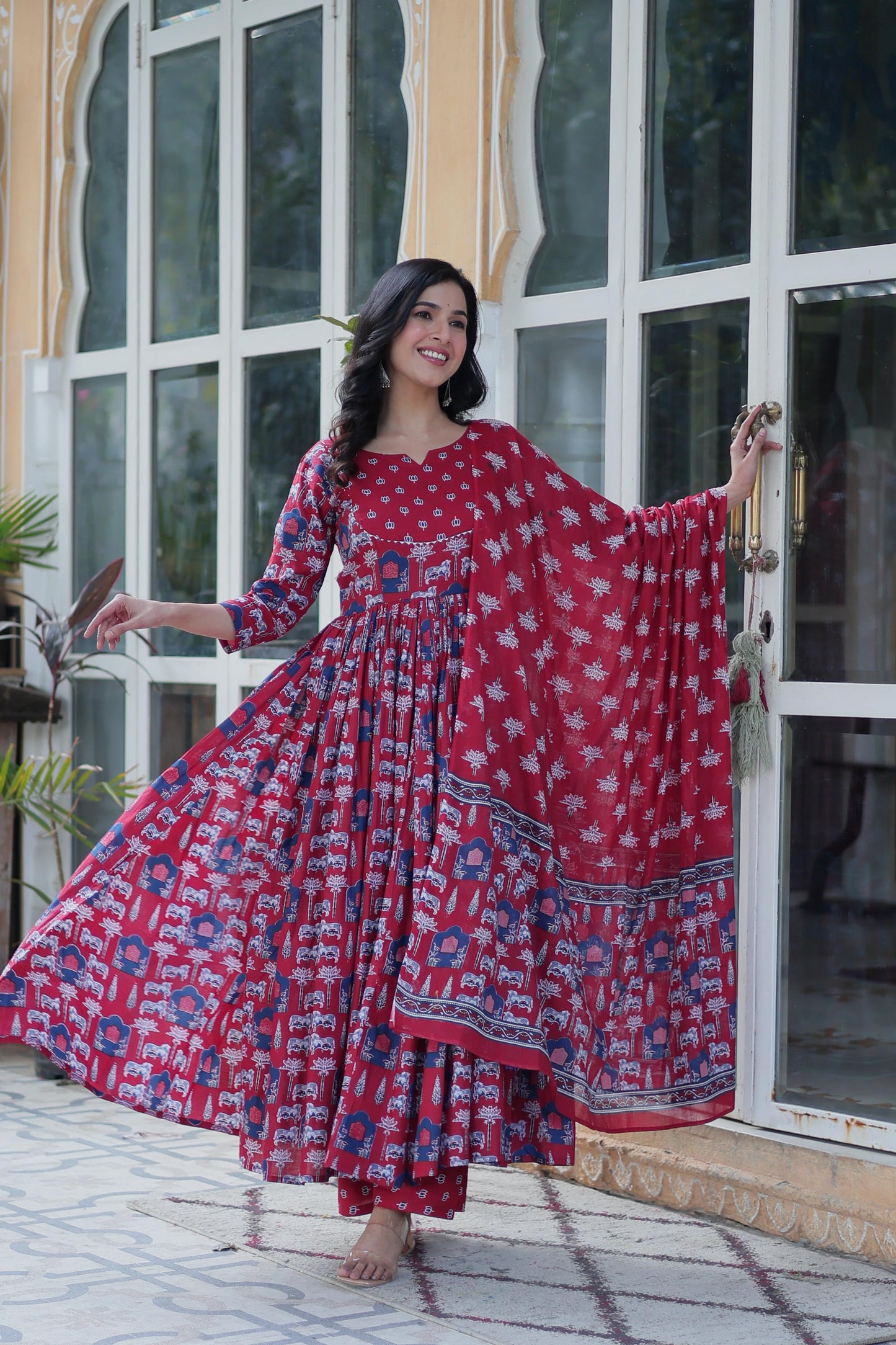Pure Cotton 3pc Kurta Set