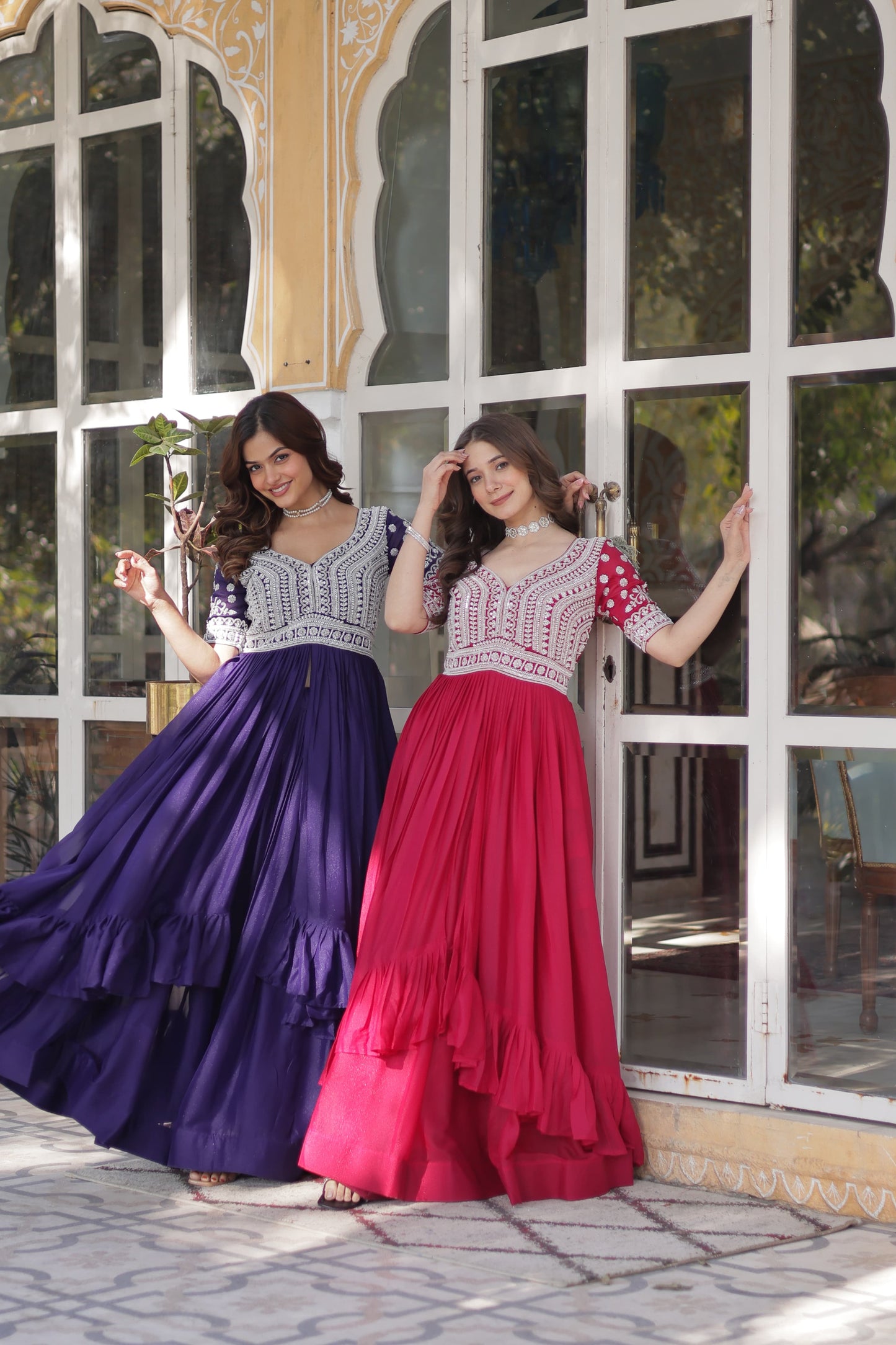 Star Georgette with Embroidery & Sequins Work Lehenga With Kurti