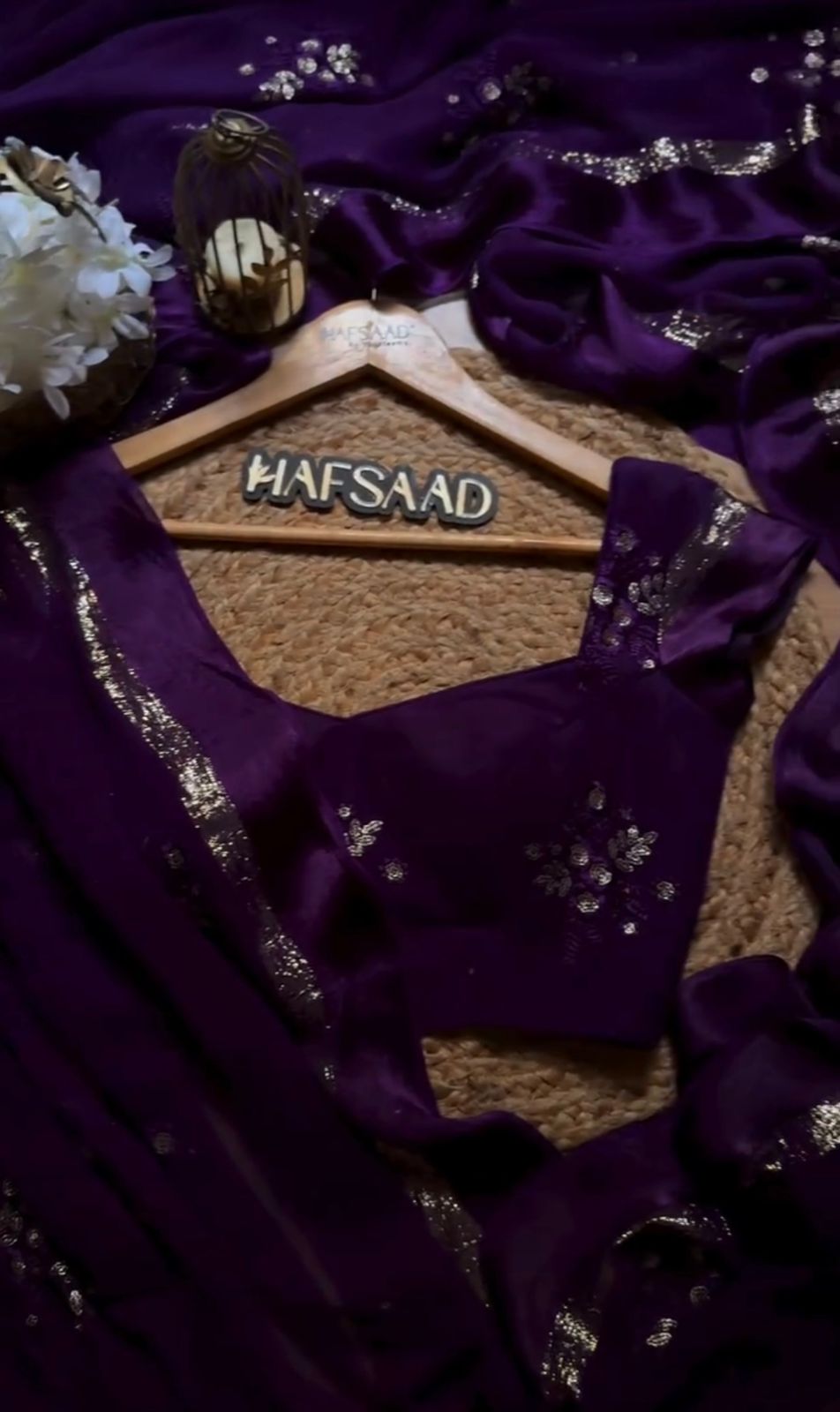 Viscose Patta Thread & Sequin Embroidery Work Saree