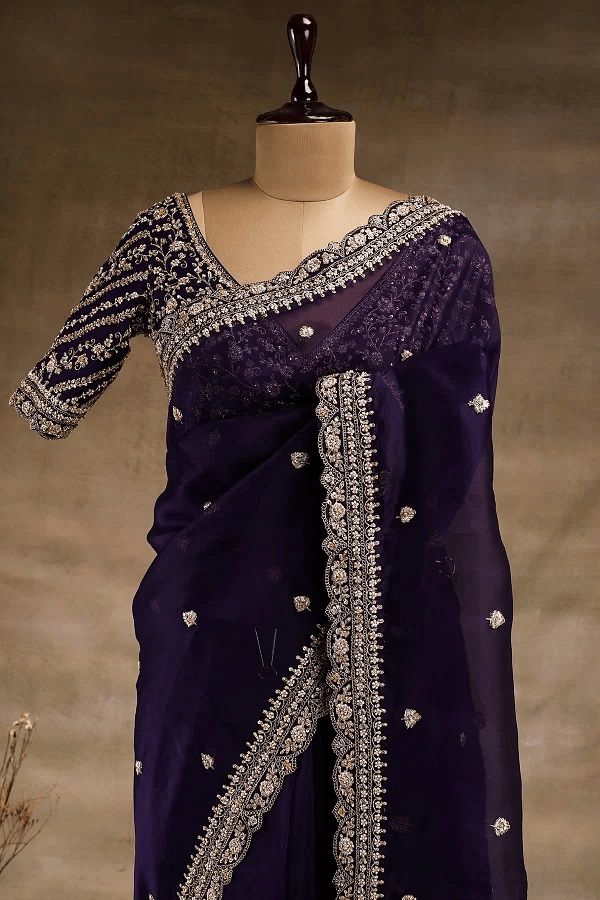 Premium Rangoli Silk Sequin embroidery Saree
