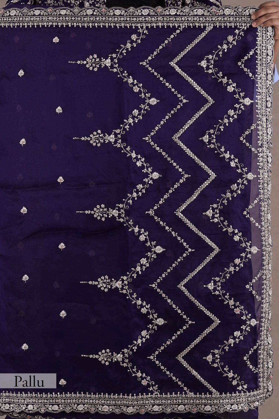 Premium Rangoli Silk Sequin embroidery Saree