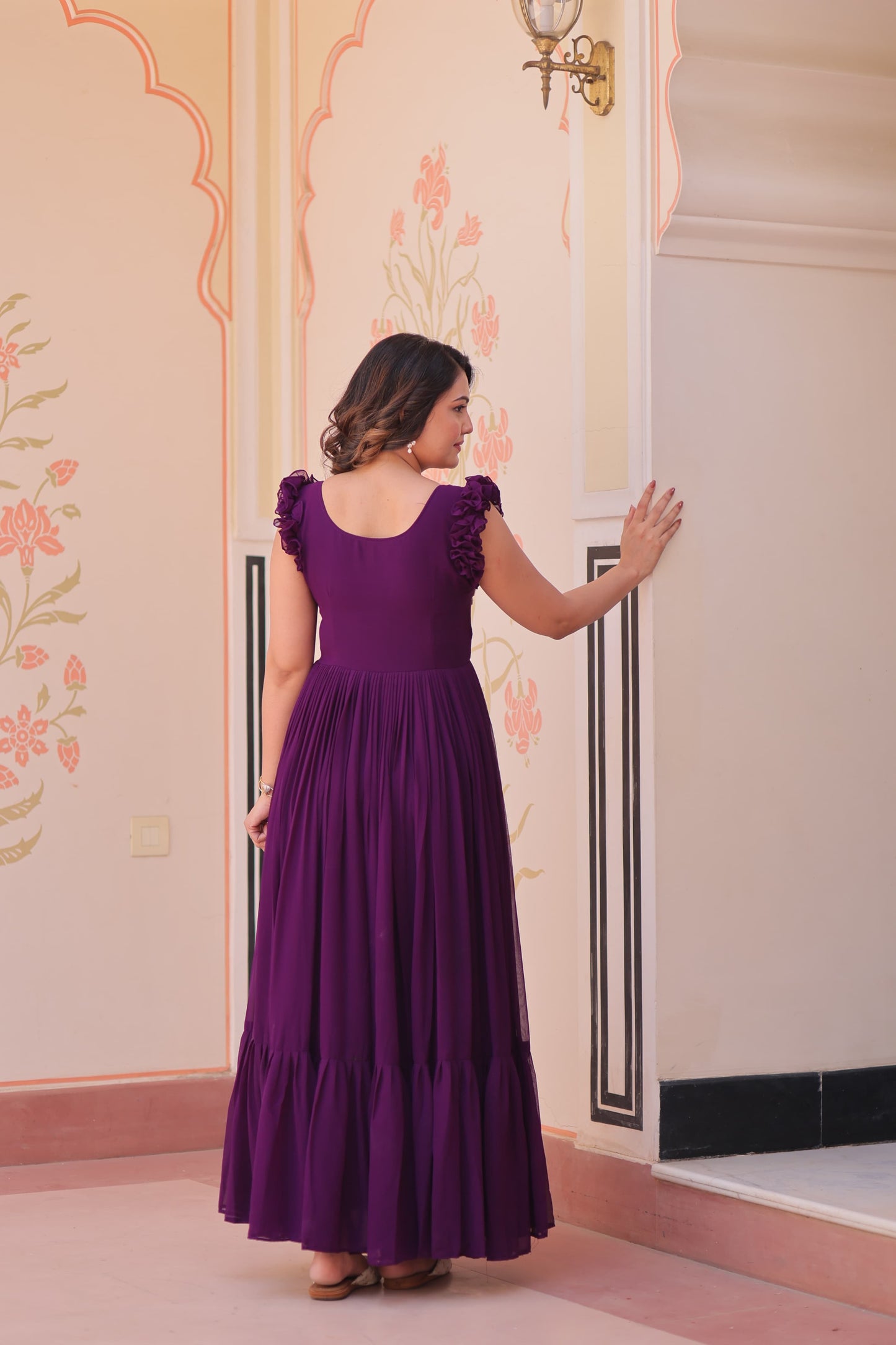 Faux Blooming Multithreaded Gown