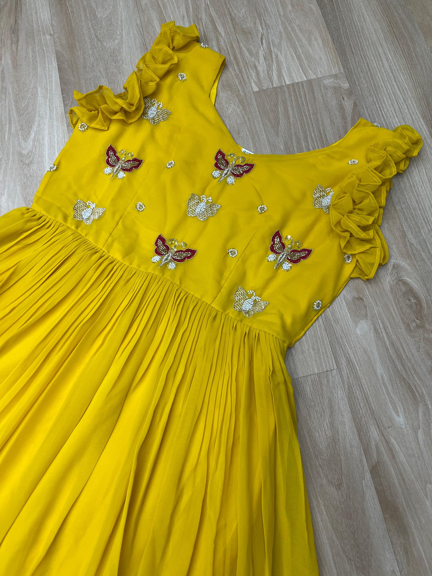 Faux Blooming Multithreaded Gown
