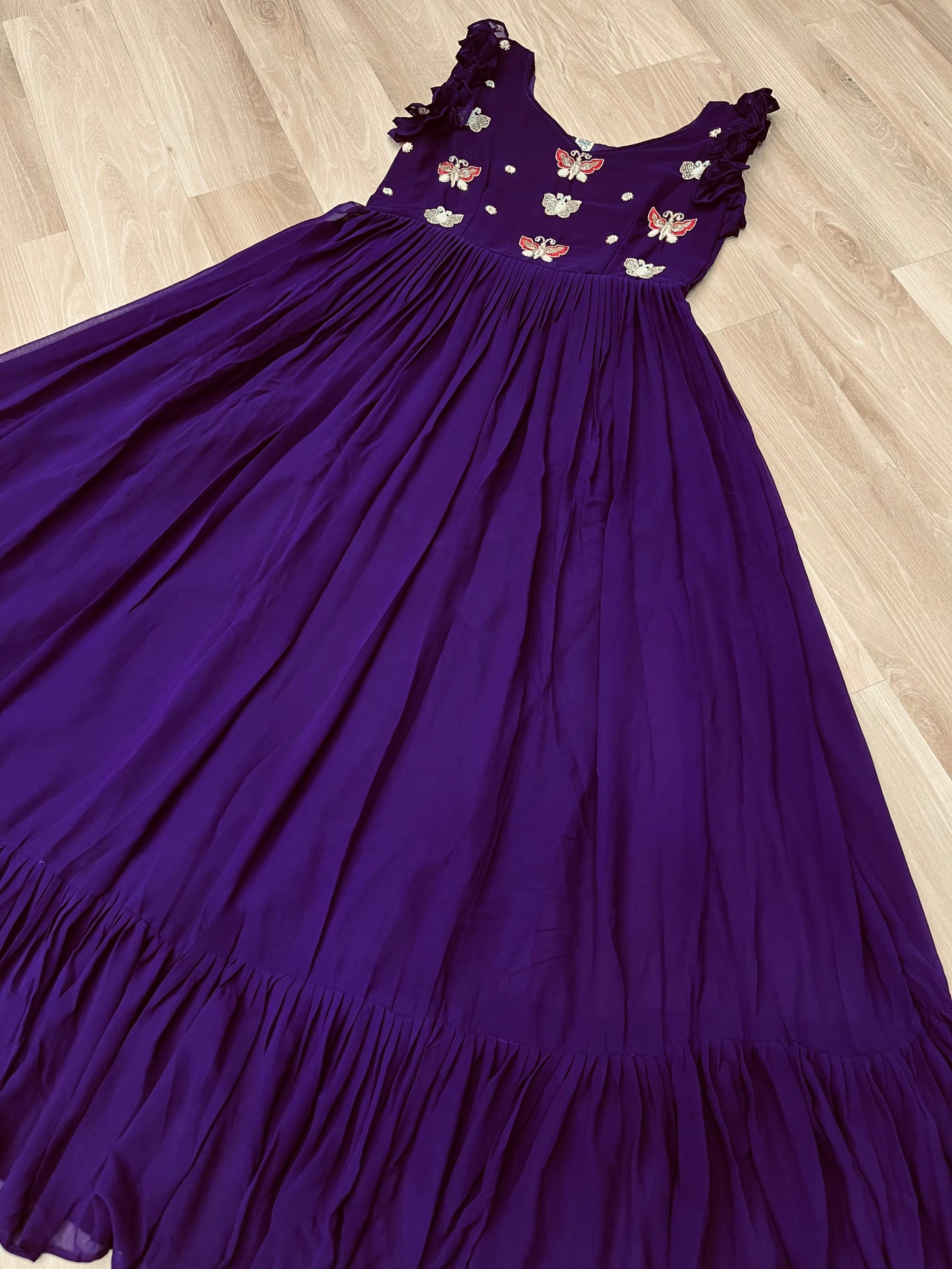 Faux Blooming Multithreaded Gown