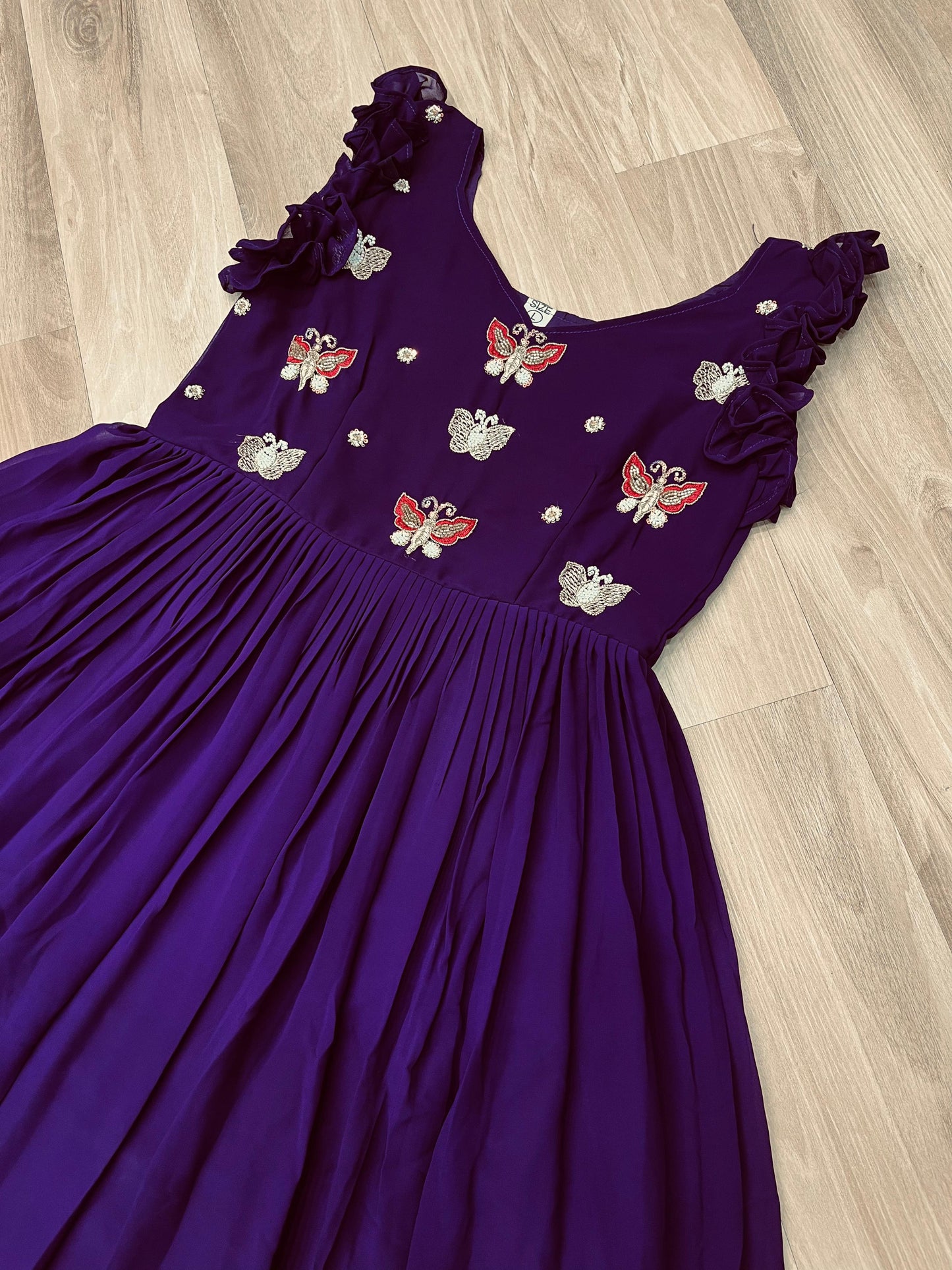 Faux Blooming Multithreaded Gown