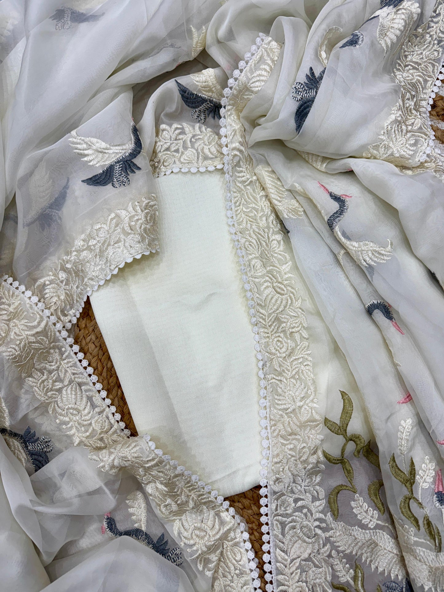 Off White Soft Tebby Silk Saree