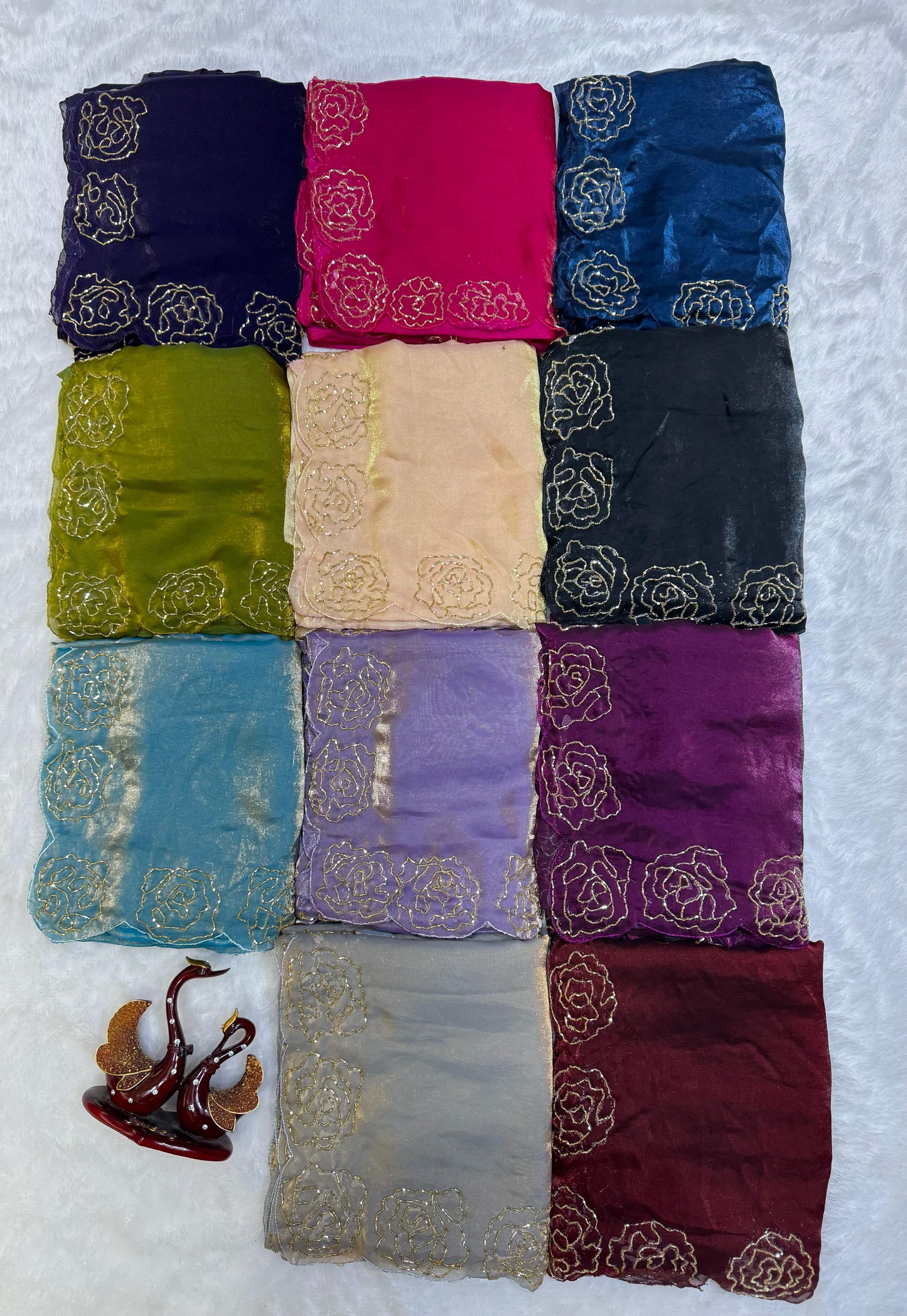 Dark Maroon Pure Space Silk With Katdana Handwork Saree