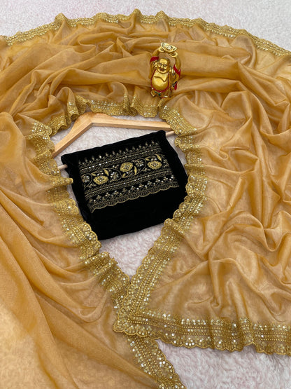Golden Glimmer in Velvet Drape