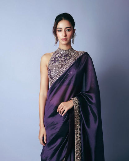 Glamour Gleam Jimmy Chu Saree with Thread & Sequins Work