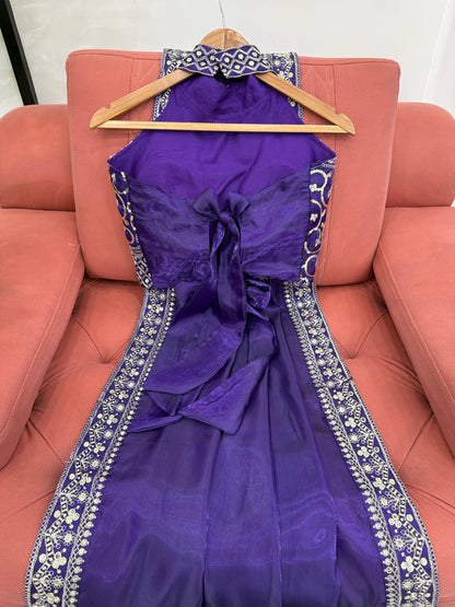 Glamour Gleam Jimmy Chu Saree with Thread & Sequins Work