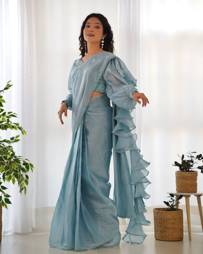 SKY BLUE COLOR JIMMY CHOO SAREE