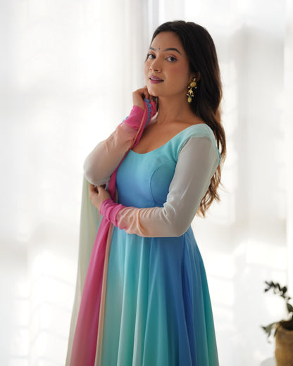 MULTI COLORFULL ANARKALI